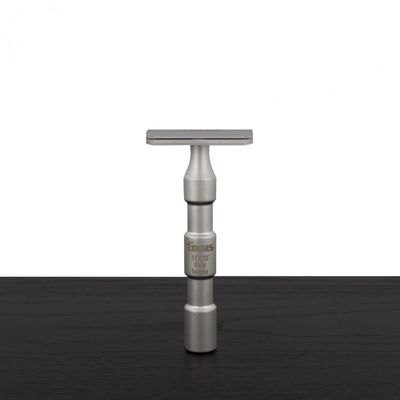 Cumbo s.r.l. Focus 1915 TrikTok Flat Safety Razor, R51-7, Silver