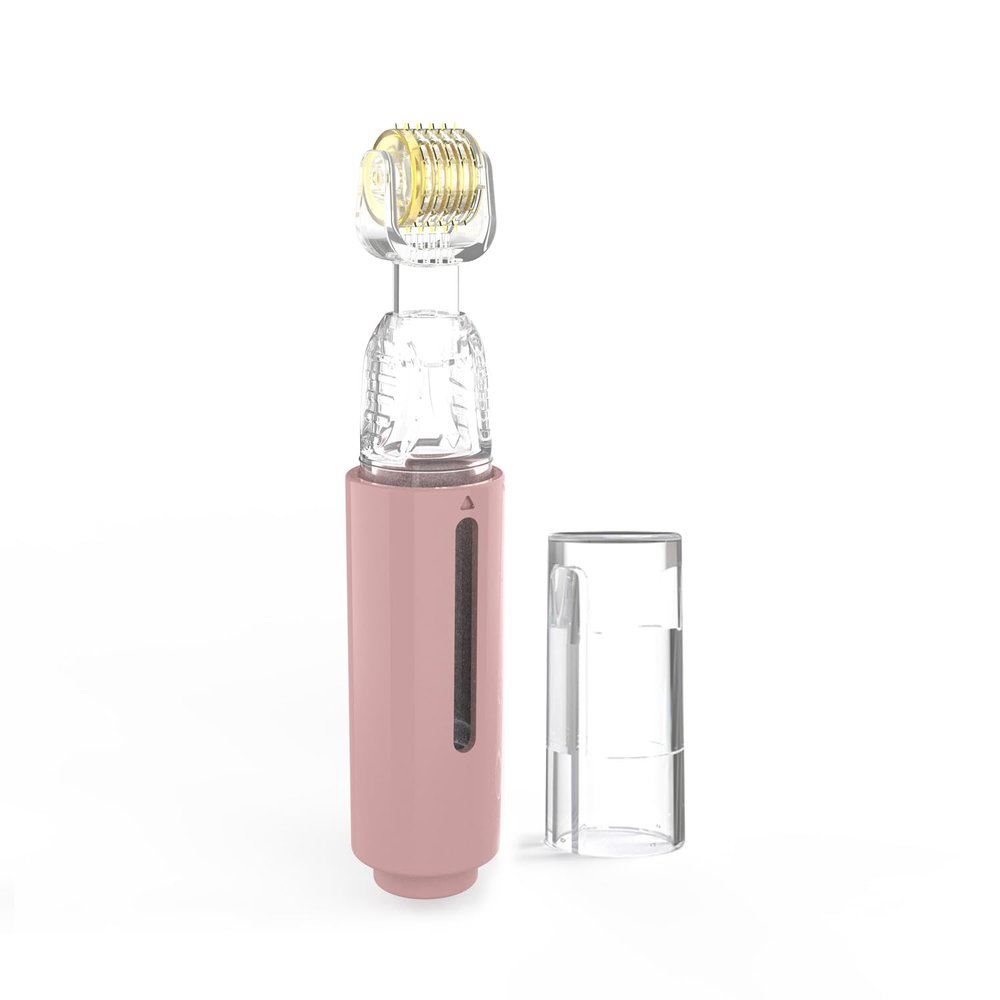 Infusion Derma Roller for Face Scalp Lips At-Home Use | 2-in-1 Titanium Micro-Needles | Compact 0.25mm Microneedling Skin Beauty Tool