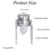 3 Set 12.1mm DIY Lipstick Mould Set Silicone Lips Making Mold with Aluminum Ring and Holder Homemade Lipstick Tool Kit view 2