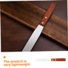 FRCOLOR Body Hair Removal Wax Applicator with Wooden Handle Durable Stainless Steel Spatula for Home and Salon Use Portable Waxing Tool for Hair Removal and Wax Coating view 2