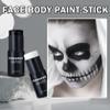 IONSGAKO Black and White Face Paint Stick with Brush Eye Black Stick for Sports Halloween Makeup Face Painting Kit for Clown Skeleton Vampire SFX Makeup view 2