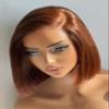 LUVME HAIR Dark Brown Bob Wig Human Hair Glueless Pre Cut Bob Lace Front Wig Blunt Cut Side Parted Short Lace Wigs 8 Inch view 1