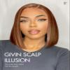 LUVME HAIR Dark Brown Bob Wig Human Hair Glueless Pre Cut Bob Lace Front Wig Blunt Cut Side Parted Short Lace Wigs 8 Inch view 2