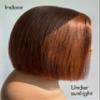 LUVME HAIR Dark Brown Bob Wig Human Hair Glueless Pre Cut Bob Lace Front Wig Blunt Cut Side Parted Short Lace Wigs 8 Inch view 4
