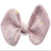 Cotton Fabric Knot Bow Hair Tie (4 Pink Rainbow Dots) view 1