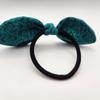 Cotton Fabric Knot Bow Hair Tie (4 Pink Rainbow Dots) view 4