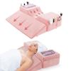 BALAPET Lash Pillows for Eyelash Extensions Ergonomic and Comfortable Velvet Foam Eyelash Pillow for Neck and Back Support Pillow Side Pockets can be Placed Tools,Easy to Graft Eyelashes(Pink) view 1