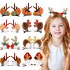 16 Pcs Christmas Reindeer Antlers Headband Hairpins Hairbands Cute Reindeer Christmas Hair Clips Girls Beauty Headdresses Pine Cone Hair Accessories view 1