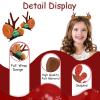 16 Pcs Christmas Reindeer Antlers Headband Hairpins Hairbands Cute Reindeer Christmas Hair Clips Girls Beauty Headdresses Pine Cone Hair Accessories view 3