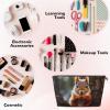 Funny Squirrel Cute Print Leather Toiletry Bag - Portable Makeup Pouch For Women With Zipper, Travel Cosmetic Bags 7x2.4x5in view 3