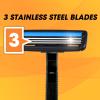 CXYARY 50 Pcs 3 Blade Disposable Razors With Clear Safety Cap, Shaving Razors Bulk for Men &Women, Stainless Steel Blade, Multipurpose Portable Shave Razor for Bathing Hotel Travel, Black view 3