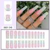 2 Set/4set /6set Fashion Nails Long Wearable Wear A Nail French Nude Three-dimensional Manicure Nail Clippers Plate Removable (Pink,4set) view 2