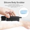 3 PCS Soft Silicone Body Scrubber,Silicone Body Shower,Silicone Loofah 2 in 4 Bath and Shampoo Brush, Body Scrubber Shower Cleaning Exfoliating Use,Lather Well, Black,Pink,Blue view 3