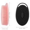 3 PCS Soft Silicone Body Scrubber,Silicone Body Shower,Silicone Loofah 2 in 4 Bath and Shampoo Brush, Body Scrubber Shower Cleaning Exfoliating Use,Lather Well, Black,Pink,Blue view 4