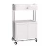 Beauty Salon Trolley Beauty Salon Cart 2 Tier Beauty Salon Trolley With Drawer And 2 Cabinet Doors Storage Movable Rolling Cart With Wheel Beauty Salon Cart Salon Trolley Cart Hairdresser Cart Rolling view 1