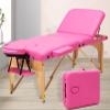 Professional Portable Wooden Professional Massage Tables with Foldable Customized Hydraulic Folding Massage Beds, OneSize, Beige view 3