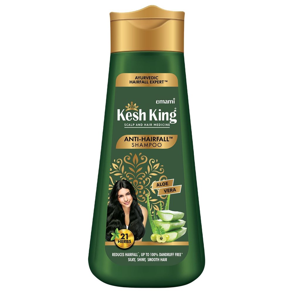 Generic Ke'sh King; Ayurvedic Anti Hairfall Shampoo Reduces Hairfall 21 Natural Ingredients With The Goodness Of Aloe Vera, Bhringraja And Amla For Silky, Shiney, Smooth Hair, 340Ml, Brown