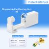 Get the Perfect Ear Piercing with 24 Pcs Premium Ear Piercing Kit - Includes 8 Green CZ Stones Earrings and 8 Easy-to-Use Self Ear Piercing Gun - Safe and Painless view 2
