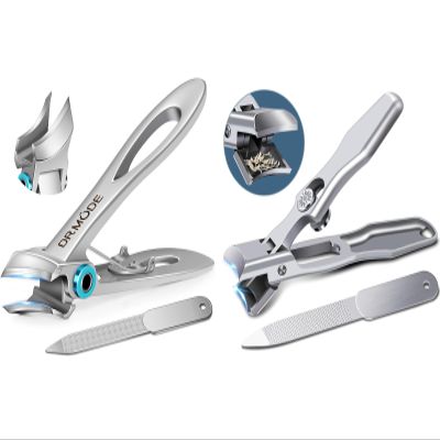 Nail Clippers for Men Thick Ingrown Nails, Large Wide Opening Slanted Curved Toenail Clippers for Thick Toenails for Seniors, Anti-Splash Finger Nail Clippers Adult with Catcher