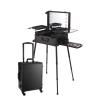 FJYAWEN Rolling Makeup Suitcase, Professional Travel Makeup Case Nail Salon Rolling Case Hairdressing Case Portable Cosmetic Rolling Makeup Case,Black view 1