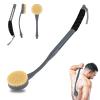 Back Scrubber for Shower,20.5" Long Handle Shower Brush for Body for Deep Clean,Back Brush for Shower for Men Women(Grey) view 1