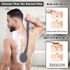 Back Scrubber for Shower,20.5" Long Handle Shower Brush for Body for Deep Clean,Back Brush for Shower for Men Women(Grey) view 4