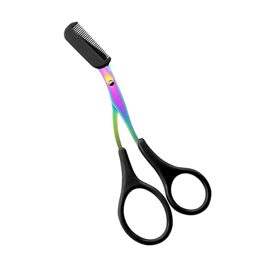GUANGLU Eyebrow Trimmer Scissors, 2024 New Professional Eyebrow Trimmer with Comb, Precision Eyebrow Scissors Makeup Tool, Non Slip Eyebrow Trimmer for Women