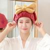 Super Absorbent Hair Towel Wrap For Wet Hair,Microfiber Hair Drying Towels Head Wrap With Bow-Knot Shower Cap,Hair Wraps For Shower,Quick Drying Microfiber Hair Towel (2PCS C) view 2