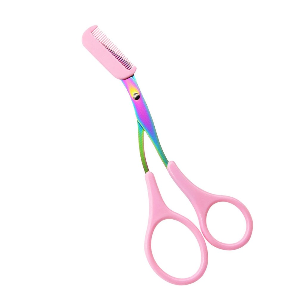 GUANGLU Eyebrow Trimmer Scissors, 2024 New Professional Eyebrow Trimmer with Comb, Precision Eyebrow Scissors Makeup Tool, Non Slip Eyebrow Trimmer for Women