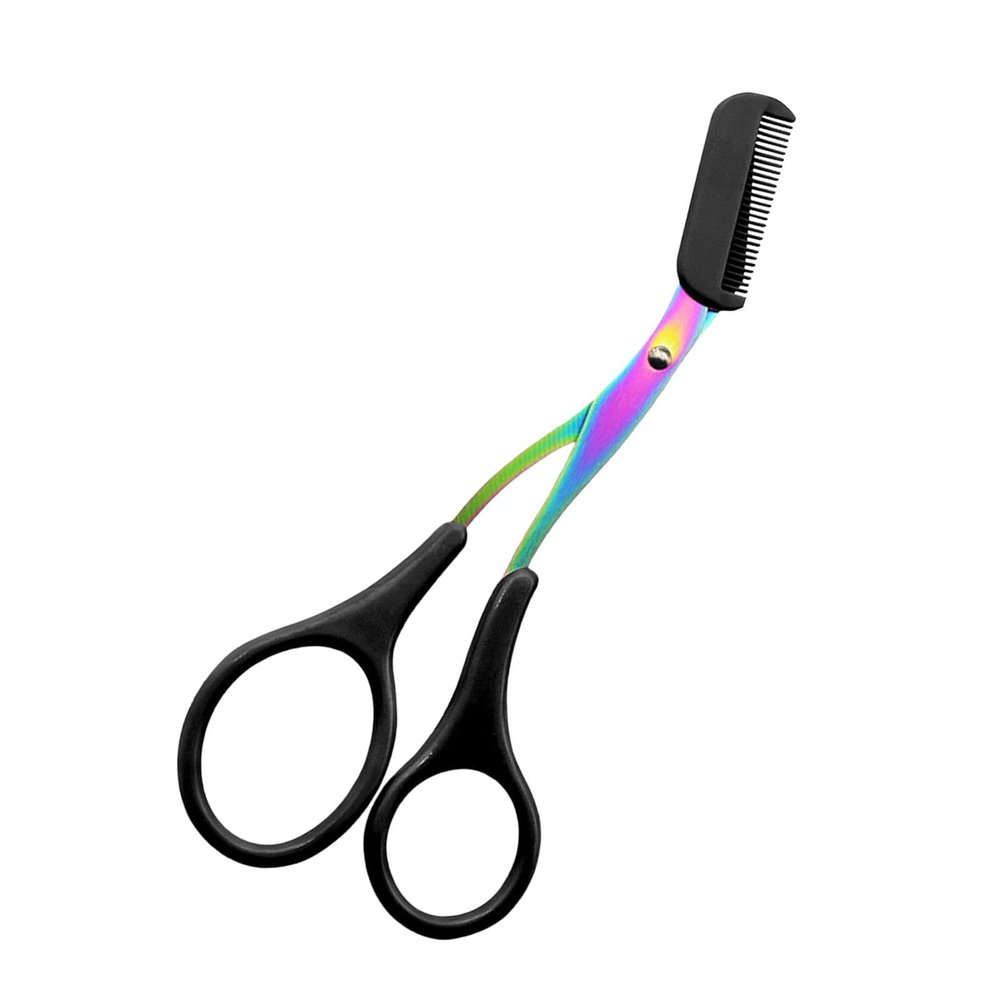 Eyebrow Trimmer Scissor, Eyebrow Scissors with Comb, Eyebrow Tweezer, Eyebrow Trimmer, 2024 New Non-Slip Eyebrow Cutter Hair Removal Eyebrow Scissors Makeup Tool, for Shortening Eyebrow and Eyelashes