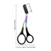 Eyebrow Trimmer Scissor, Eyebrow Scissors with Comb, Eyebrow Tweezer, Eyebrow Trimmer, 2024 New Non-Slip Eyebrow Cutter Hair Removal Eyebrow Scissors Makeup Tool, for Shortening Eyebrow and Eyelashes view 2