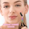 glylo Eyebrow Trimmer Scissors, Pack of 3 Stainless Steel Eye Brow Trimmer with Comb, Waterproof Eyebrow Trimmer for Women, Eyebrow Trimming Makeup Tool Comb, for Beginners and Professional, Black view 2