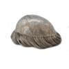 Toupee for Men Hair Pieces Replacement System for men Full Poly Thin Soft Human Hair Piece for Men 7x9 Durable Injected PU Mens Hair Unit Wig #550 Light-Med Brown+50% Gray-120% Medium Light to Medium view 3