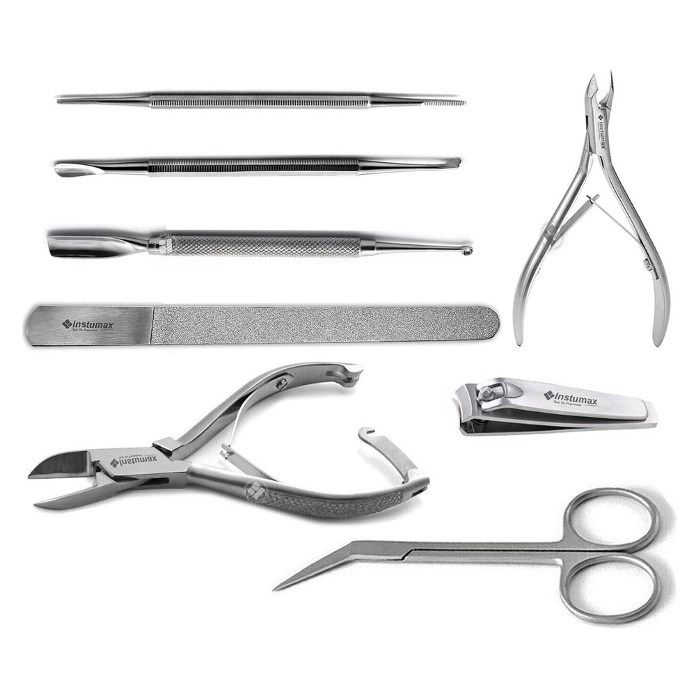 8Pcs Professional Ingrown Toenail Surgery Premium Manicure Podiatry Nail Care Instruments Set by INSTUMAX