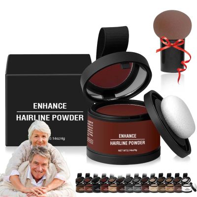 Maycheer Pang Pang Hair Shadow, Maycheer Hairline Shadow Powder, 30 Colors Magic Root Cover Up, Scalp Cover for Thinning Hair with Mirror and Cushion (#04 Dark Auburn)