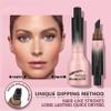 Brow-Fection Angled Brush & Dip Eyebrow Brow Hair Strokes Pen, Brow Pencil with Hair like Strokes Long Lasting Quick Drying Waterproof Eyebrow Tint Dye for Natural Looking Brows Makeup (#04 Chocolate) view 3