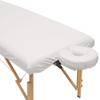 Saloniture 2-Piece Waterproof Massage Table Sheet Set - Includes Machine Washable Fitted Sheet and Face Cradle Cover - Natural view 1