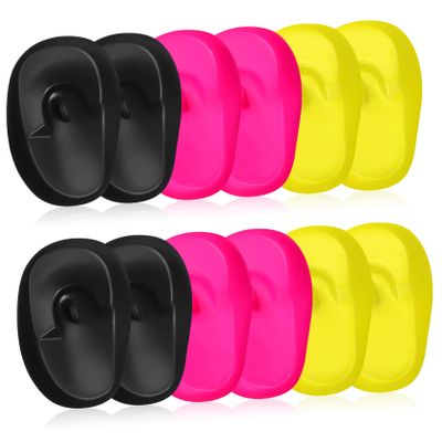 AUTSUPPL 6pcs Ear Protectors for Hair Dyeing Salon Earmuffs Yellow Reusable Covers for Shampooing Hair Care and Home Use