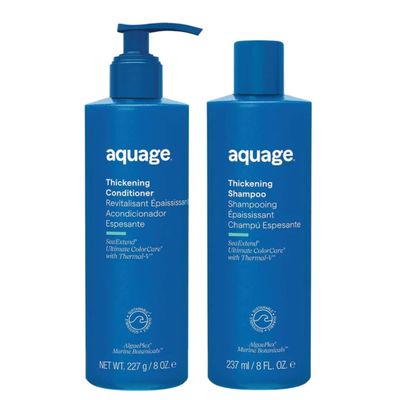 AQUAGE Thickening Care Bundle, Thickening Shampoo & Conditioner, Enhance Natural Texture and Volume, Fine or Thin Hair, Restorative, 8 Oz. Each