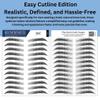 Bliss and Beyond USA | Men Waterproof Eyebrow Tattoo Stickers. A real hair stroke look. Hair replacement without surgery. Solution for hair loss. Tinted eyebrow tattoos. (MEN) (Black, Large) view 4