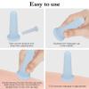 4 Pcs Facial Cupping Set, Silicone Cupping Set, Massage Cupping for Face, Body, Eye, Anti-Aging, Facial Care (Blue) view 3