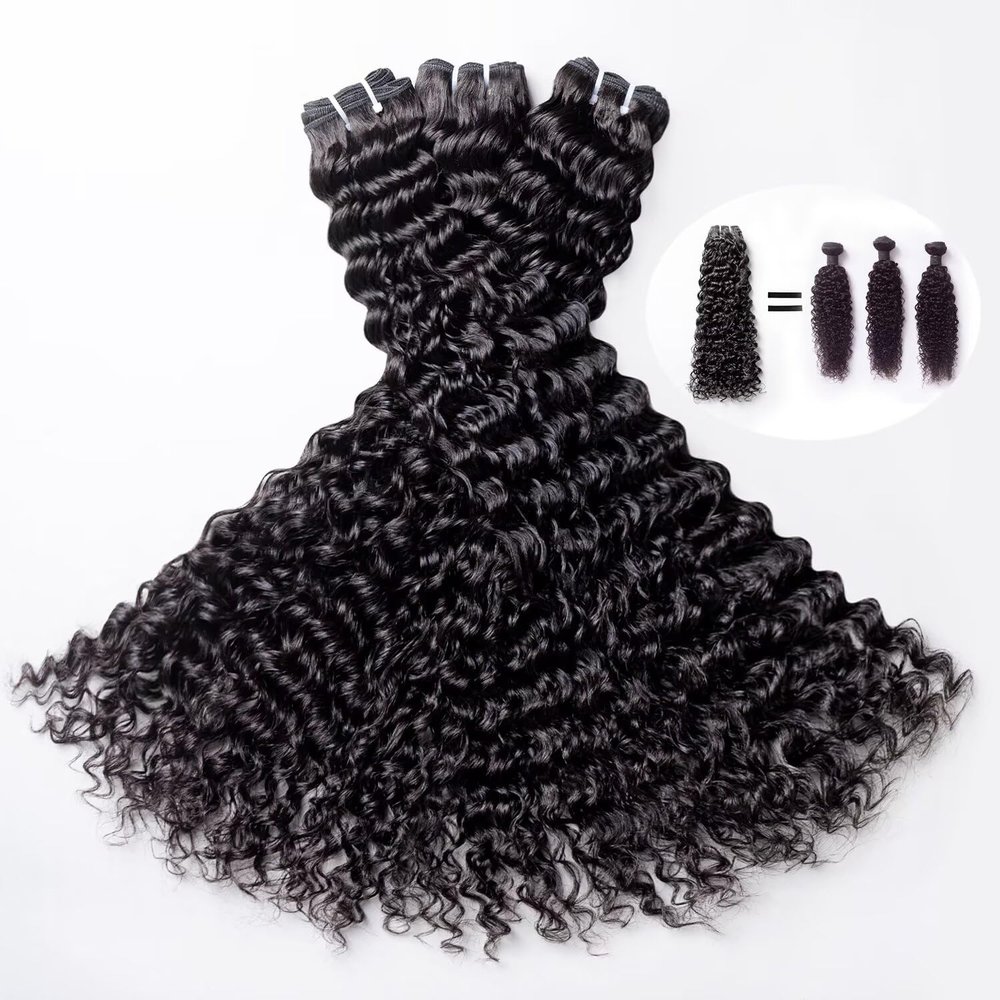 ISSEY KASUMI Raw Indian Human Hair Bundles,Triple Lifespan Than Regular Virgin Hair,In-Store Quality,Online Price! 100% Raw Indian Hair Bundles Deep Wave Raw Hair 3 Bundles 20 20 20 Inches