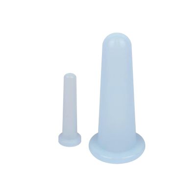 2 Pcs Facial Cupping Set, Silicone Cupping Set, Massage Cupping for Face, Body, Eye, Anti-Aging, Facial Care (Blue)