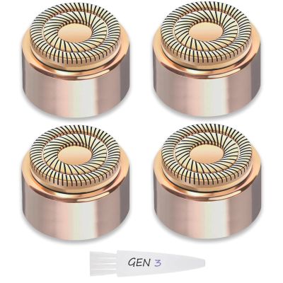 Replacement Heads for Flawless Replacement Heads,Generation 3 Replacement Heads Compatible with New Finishing Touch Flawless Facial Hair Remover,Dual Blades for Flawless Replacement Heads Gen 3,4Pcs.
