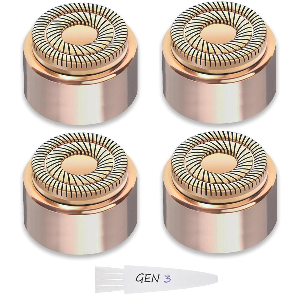 Replacement Heads for Flawless Replacement Heads,Generation 3 Replacement Heads Compatible with New Finishing Touch Flawless Facial Hair Remover,Dual Blades for Flawless Replacement Heads Gen 3,4Pcs.