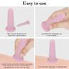 2 Pcs Facial Cupping Set, Silicone Cupping Set, Massage Cupping for Face, Body, Eye, Anti-Aging, Facial Care (Pink) view 3