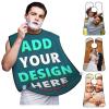 Custom Beard Bib Apron Personalized Beard Hair Catcher Add Customized Photo Picture Text Waterproof Beard Shave Cape for Shaving Trimming for Father's Day Gift, Blue Green view 1