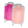 minkissy 6pcs Mini Suitcase Makeup Organizer Brush Holder Travel Makeup Carrier Box for Women view 4