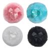 NinthAvenue Basics Soft Baby Powder Puff - 4inch Fluffyy Powder Puff | Body Powder Puff with Ribbon Bow | Reusable Body Powder Applicator Puff | Washable Round Face Powder Puff Or Baby Kid Adult, Black view 1