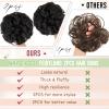 FeidyLong 2 PCS Messy Bun Hair Piece Wavy Curly Scrunchies Synthetic Chignon Ponytail Hair Extensions Thick Updo Hairpieces for Women Girls(Natural Black) view 3